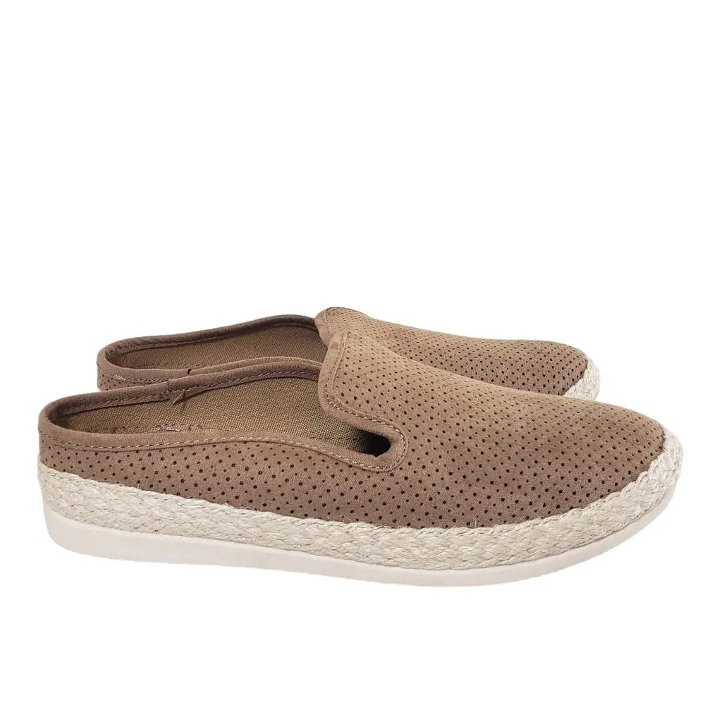 Esprit Elisa Medium Taupe Backless Flats Sz 7M
